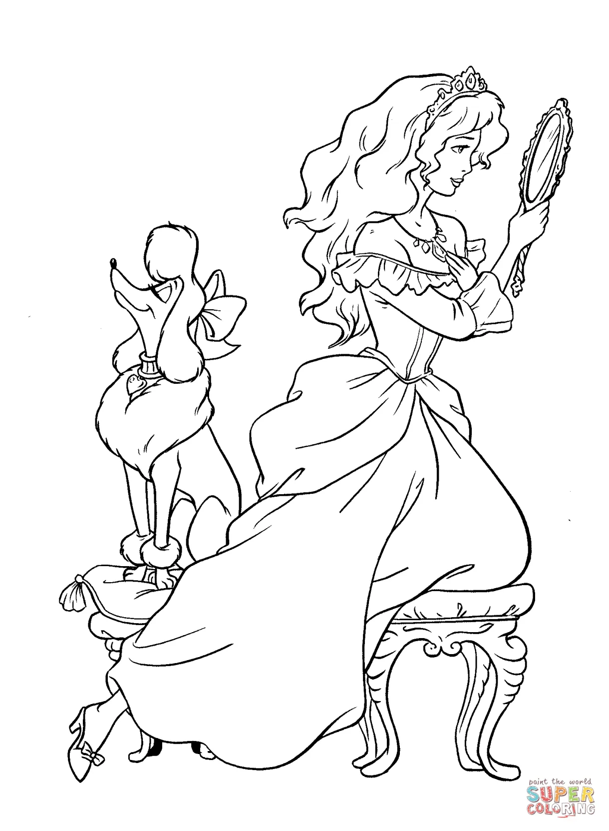 Poodle skirt coloring pages