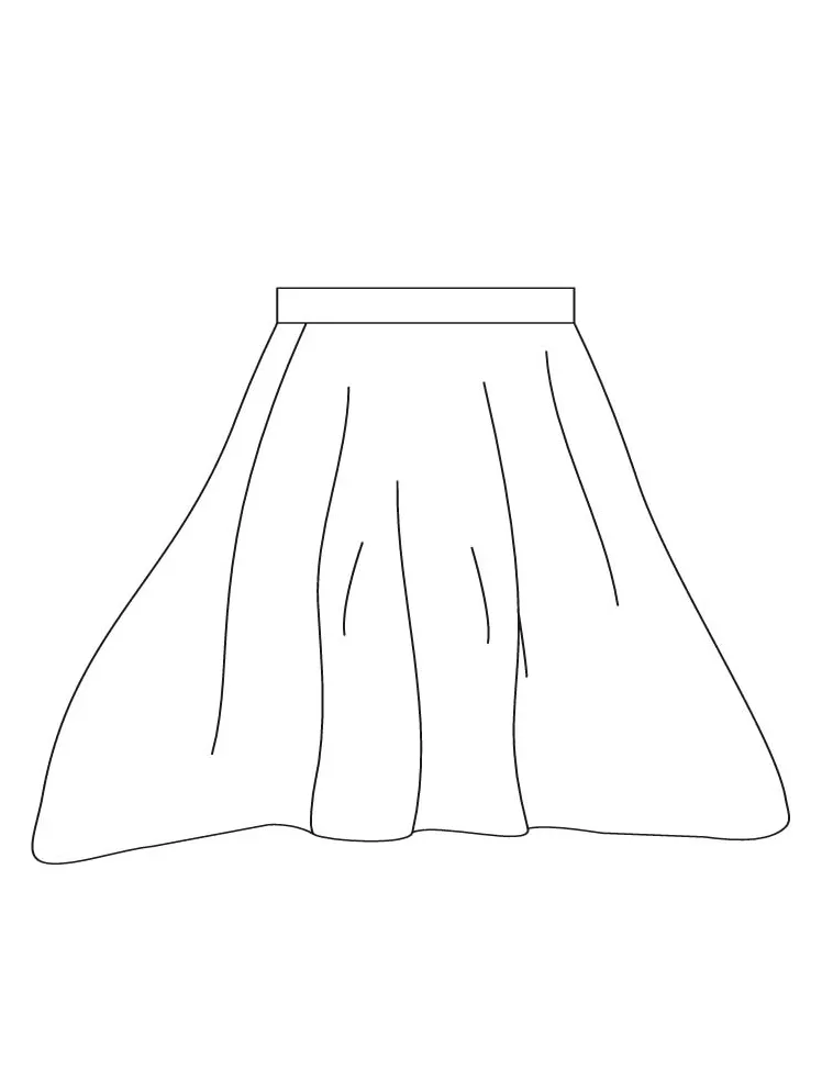 Poodle skirt coloring pages