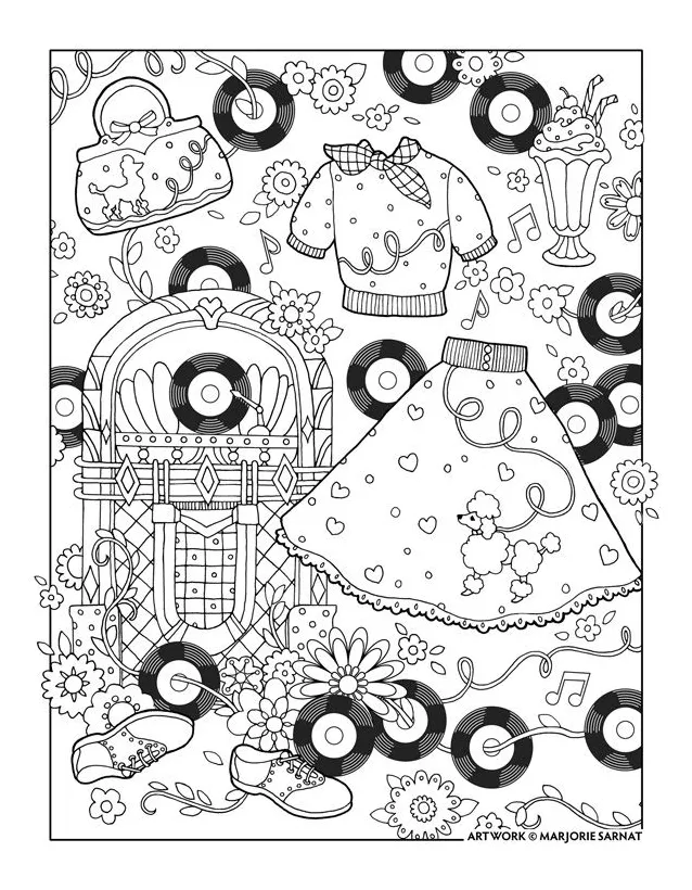 Fanciful fashions coloring pages, coloring books, cute coloring pages