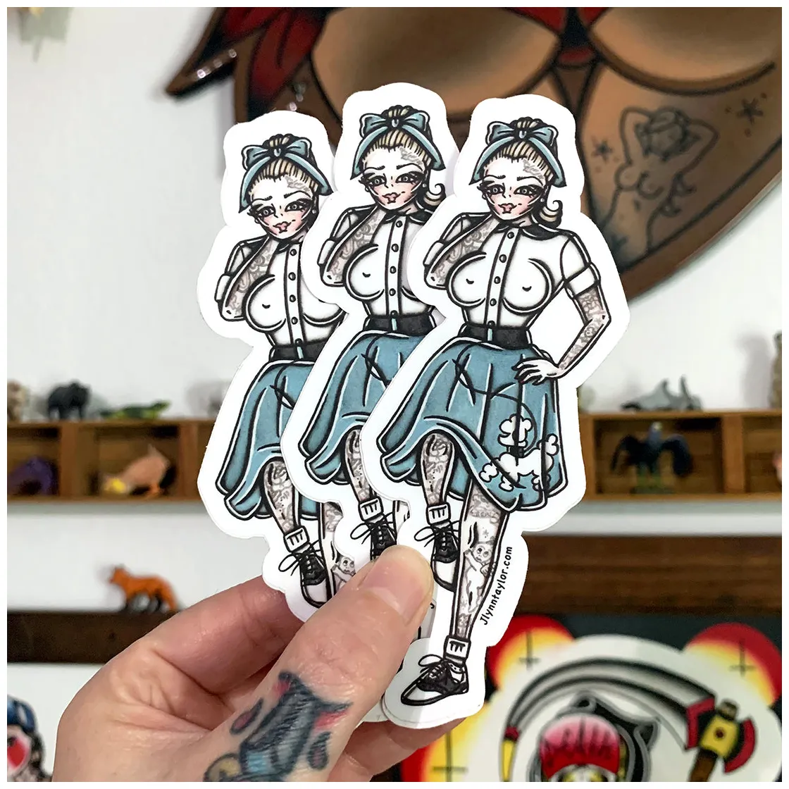 Poodle skirt coloring page