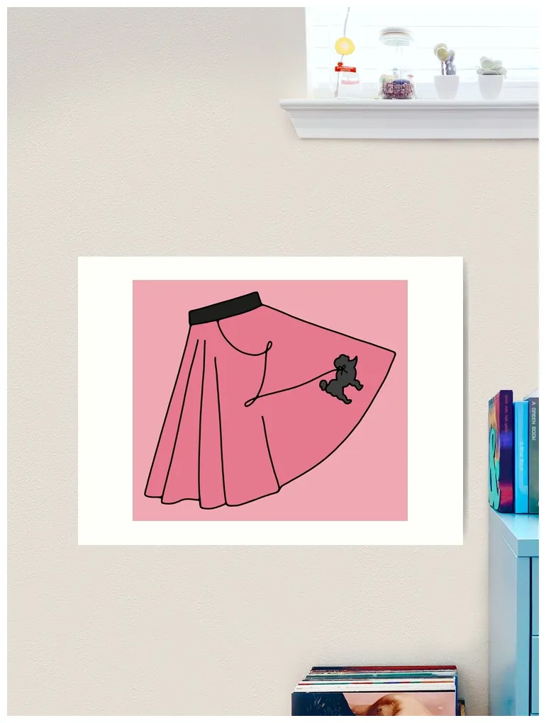 Poodle skirt coloring page