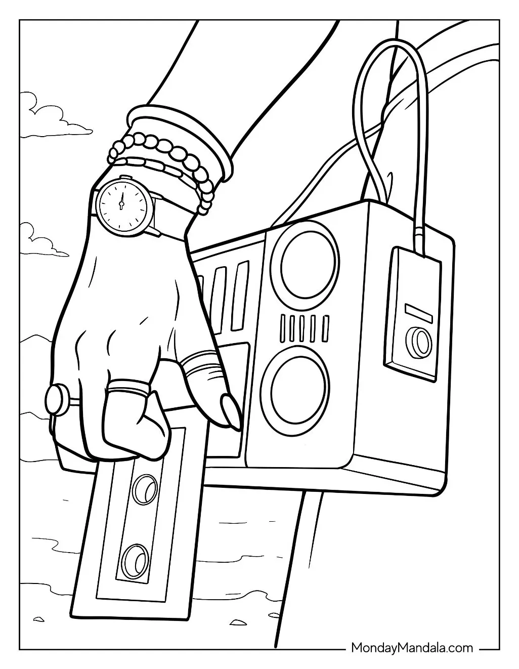 Jukebox coloring sheet