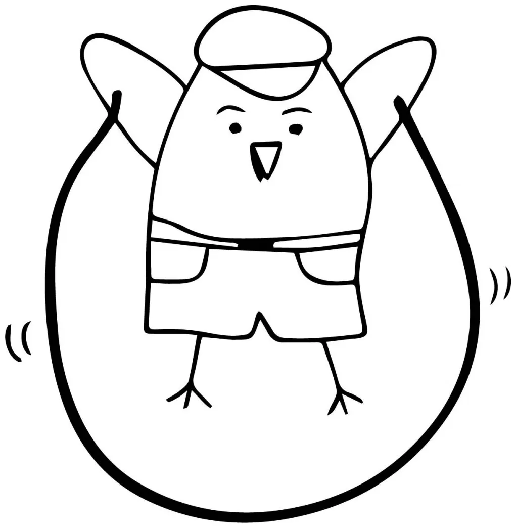 To jump rope bird coloring page wecoloringpage
