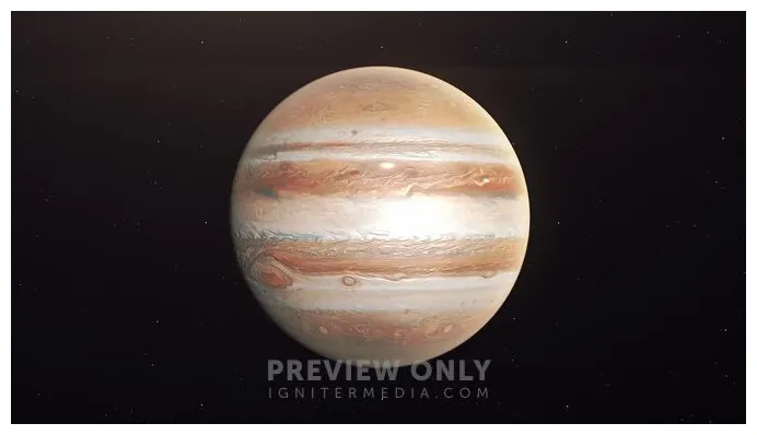 Planet Jupiter Rotating In Deep Space Animation - Stock Videos | Plaga
