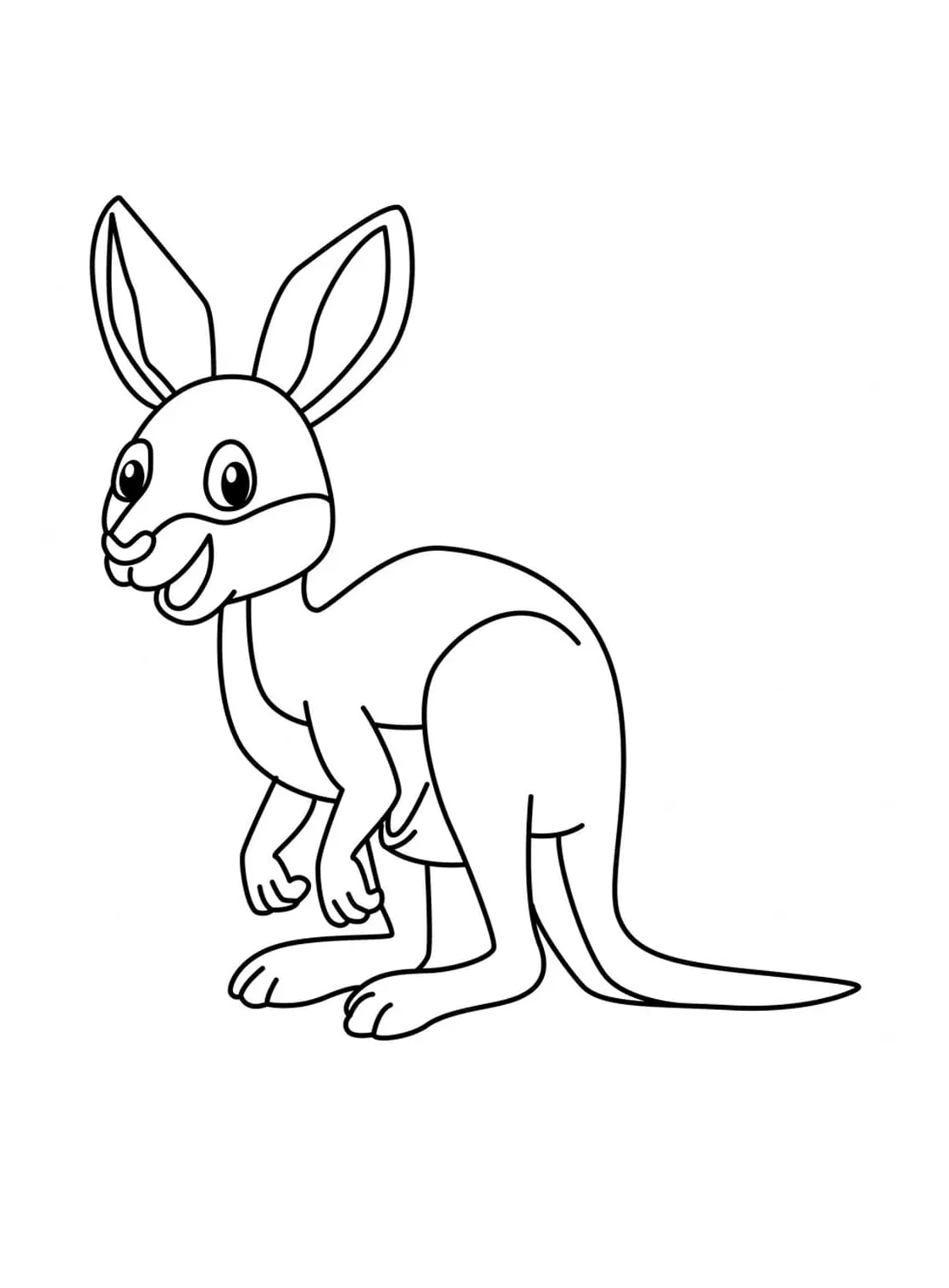 Happy Kangaroo coloring page - Download, Print or Color Online for Free