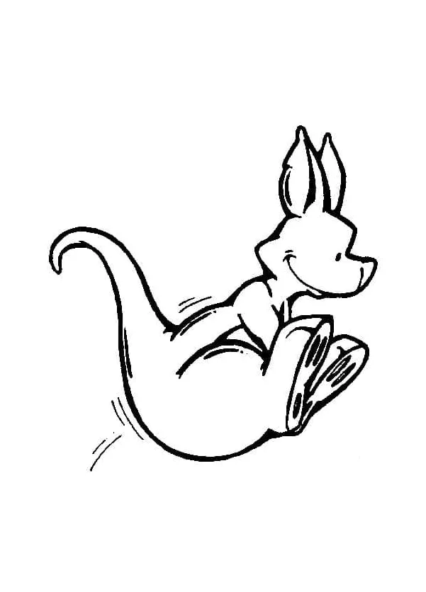 Jumping kangaroo coloring page download, print or color online for free