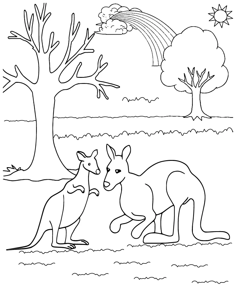 Kangaroo coloring page-08