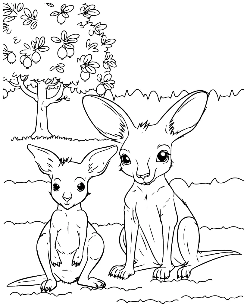 Kangaroo coloring page-04