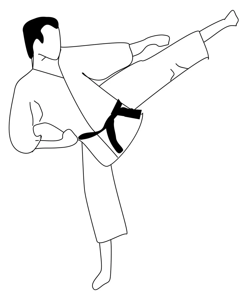 Coloring page karate free printables img 16116