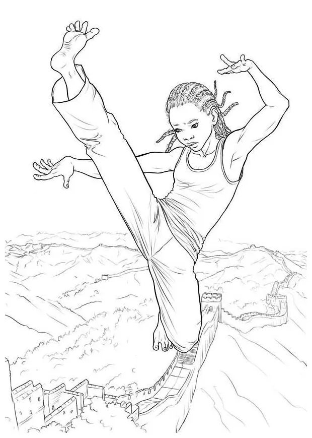 Karate coloring pages coloring home