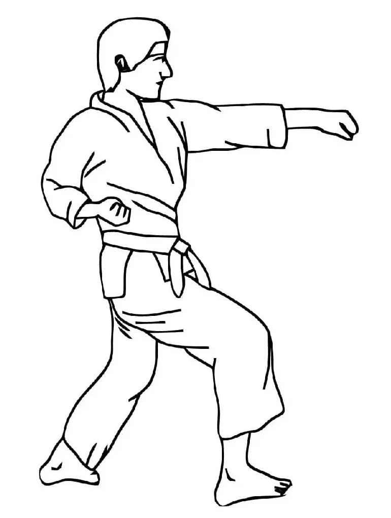 Karate to color coloring page free printable coloring pages for kids