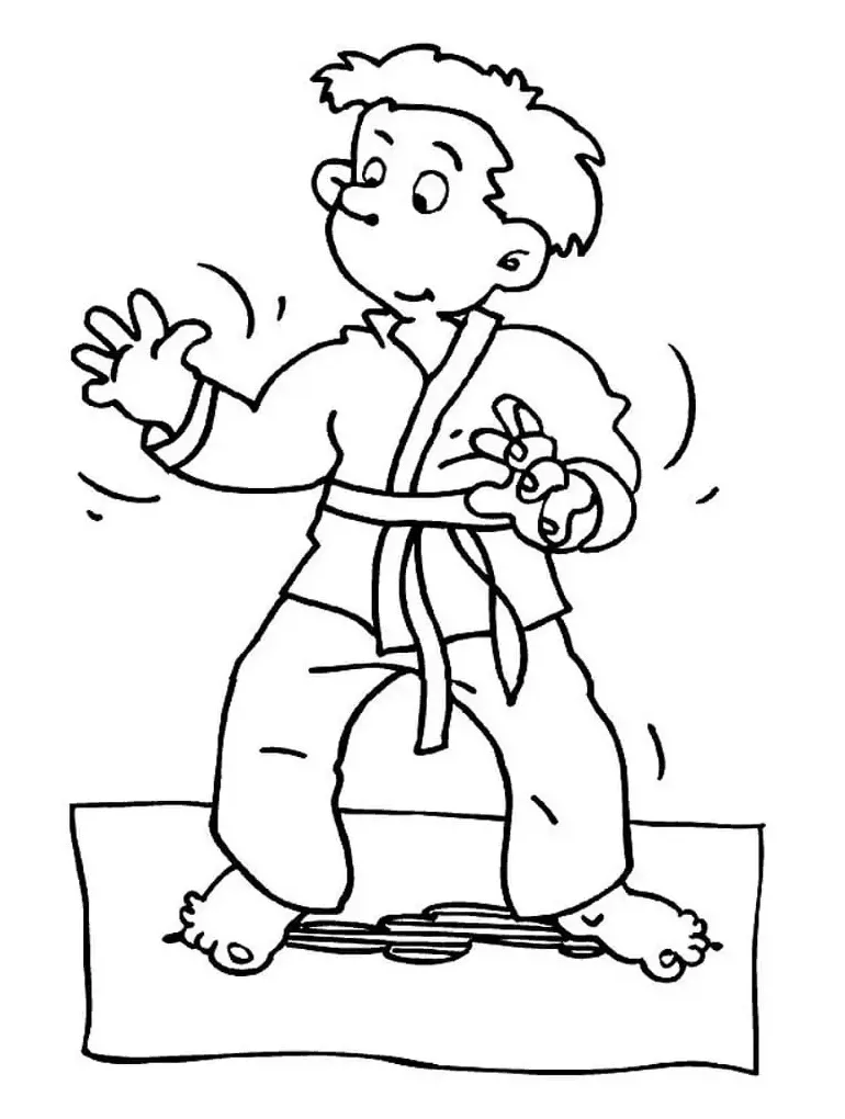 Karate coloring page