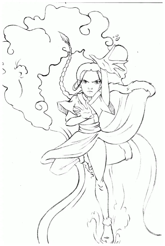 Katara Coloring Pages - Coloring Nation