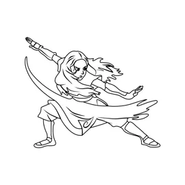 Katara From Avatar The Last Airbender Coloring Page for Kids - Free