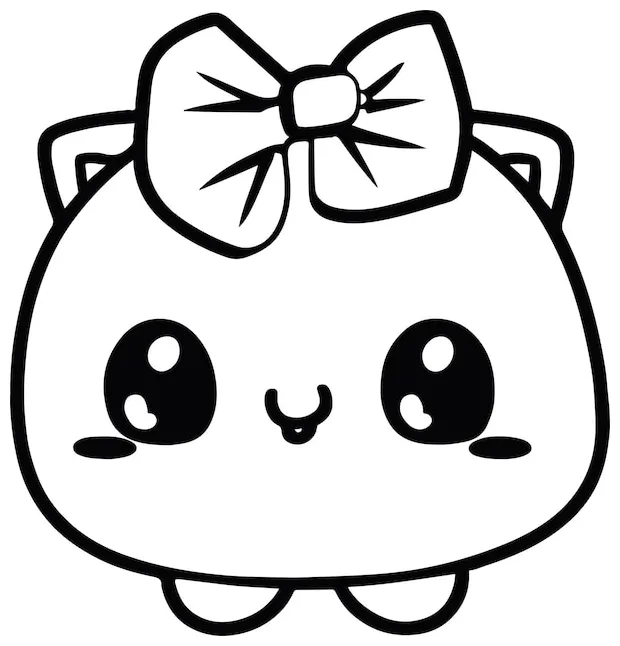 Premium vector kawaii coloring character