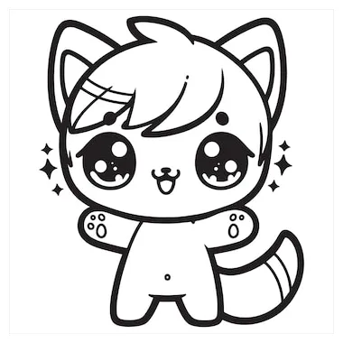 Premium vector cute kawaii coloring pages kawaii coloring character