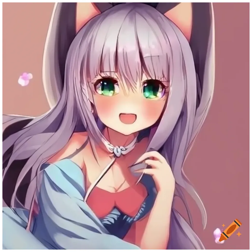 Nekomimi cute on craiyon printable coloring page