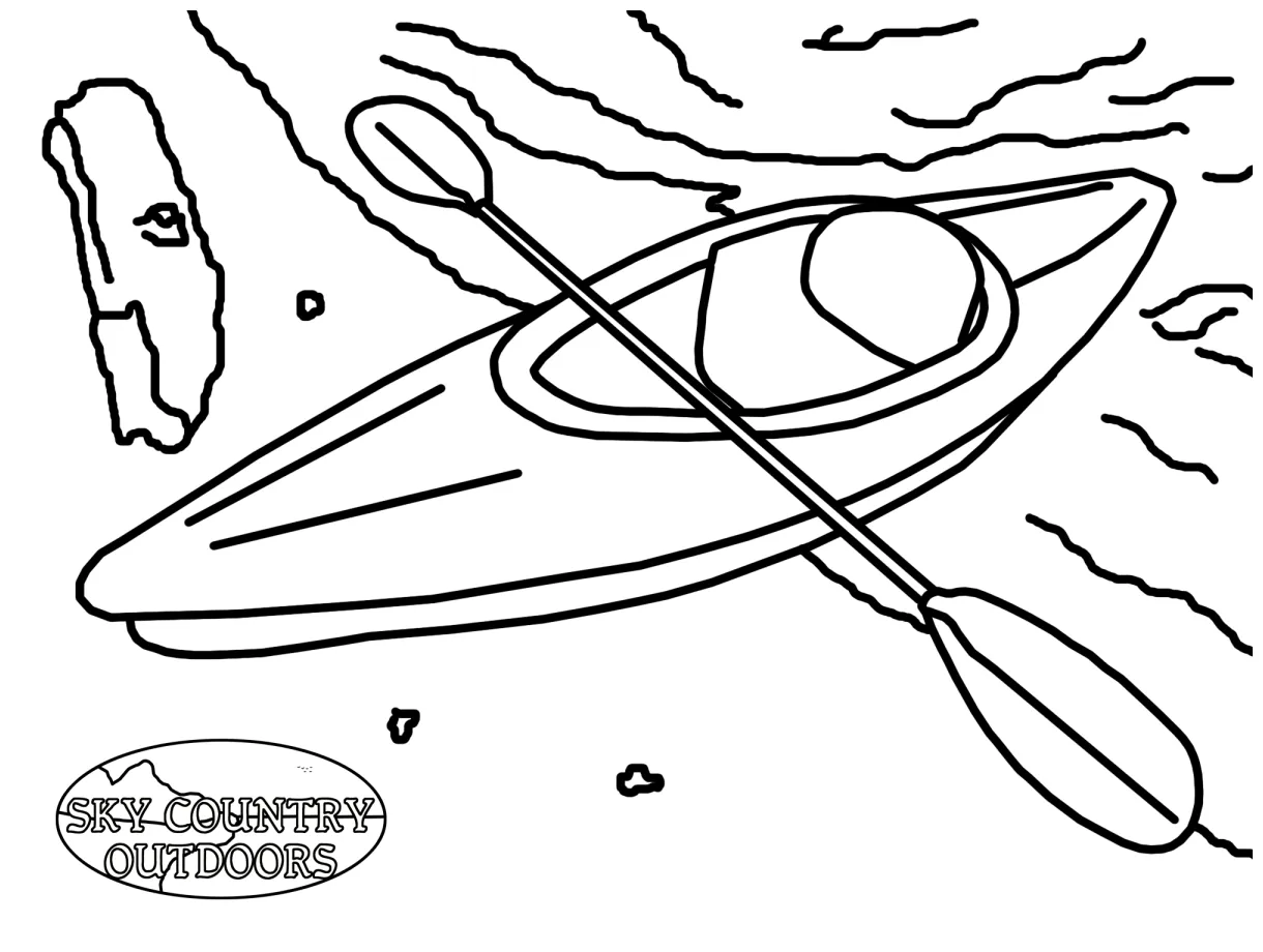 Kayak Coloring Page at GetColorings.com | Free printable colorings