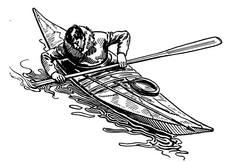 Coloring page kayak free printables img 13711