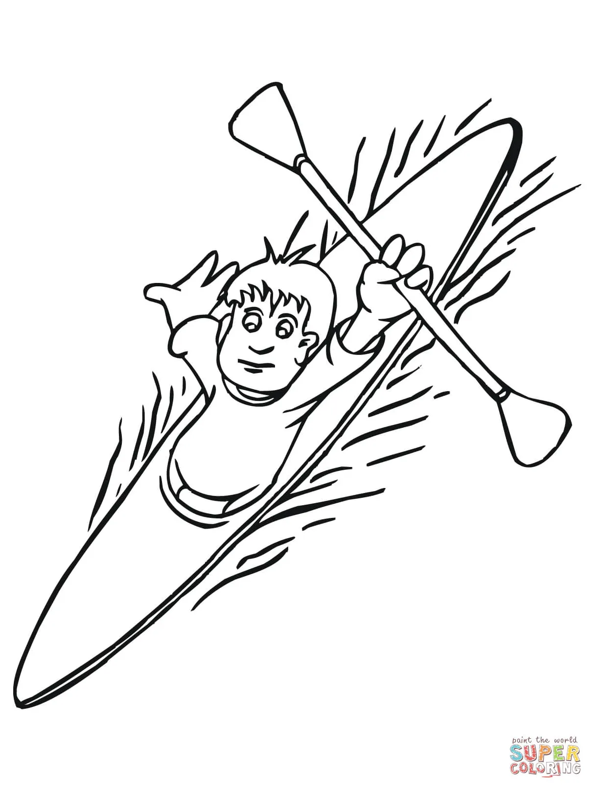 Kayak coloring coloring pages