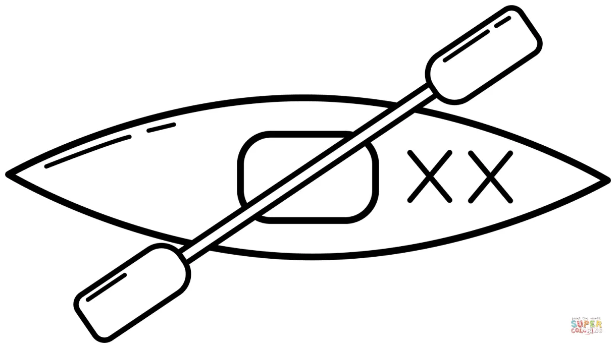 Kayak coloring page | Free Printable Coloring Pages