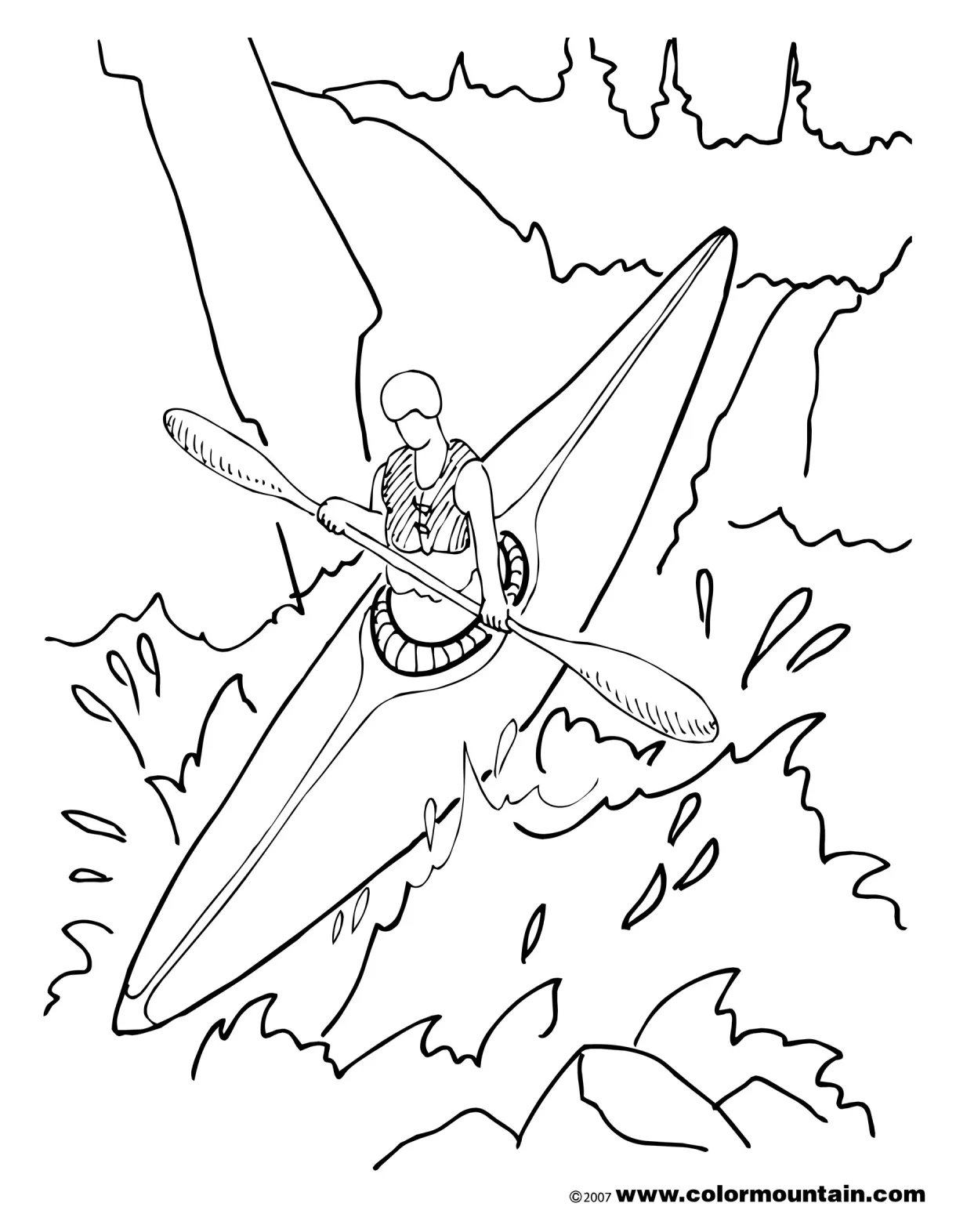 Kayak Coloring Page at GetColorings.com | Free printable colorings