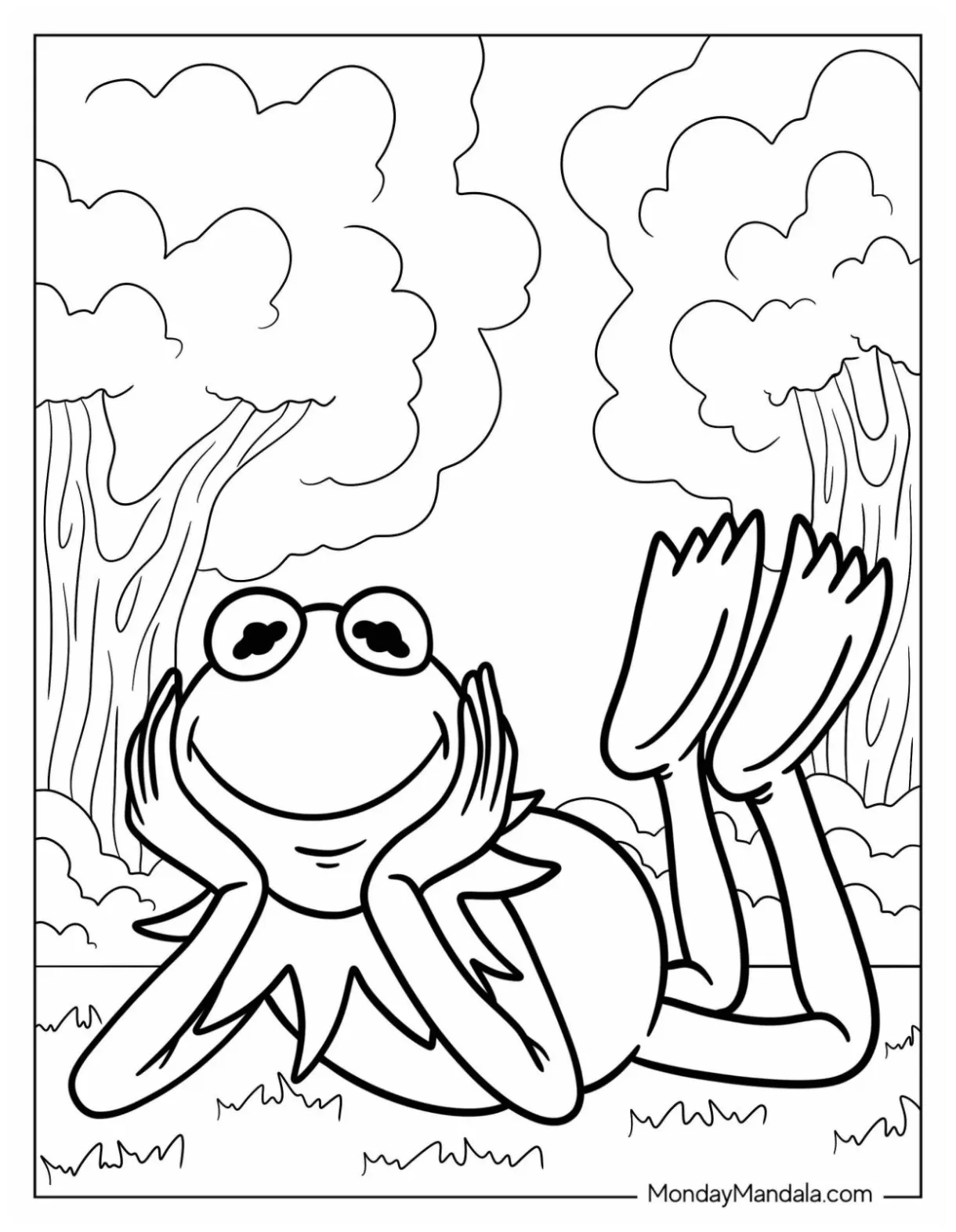 20 kermit coloring pages free pdf printables