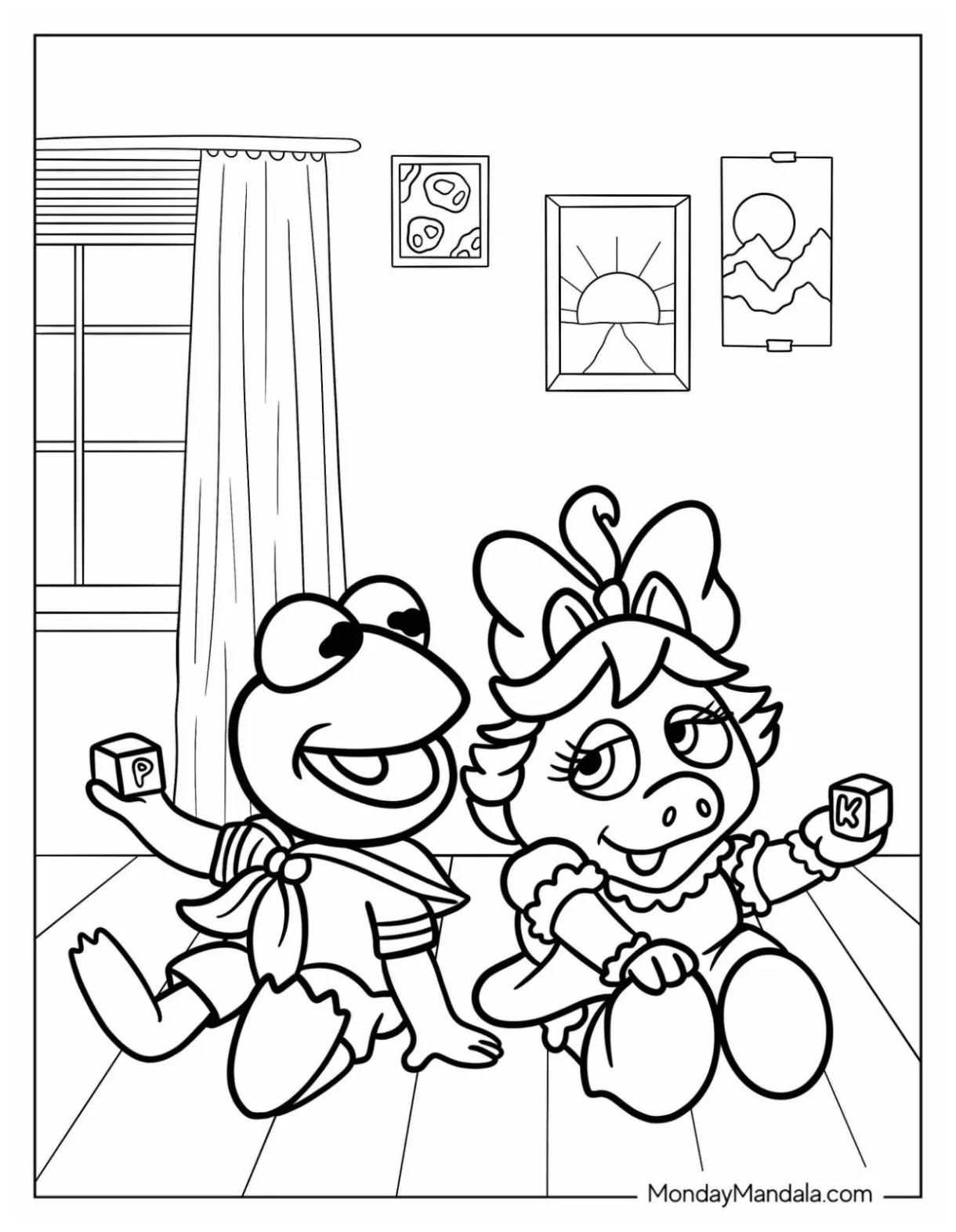 20 kermit coloring pages free pdf printables