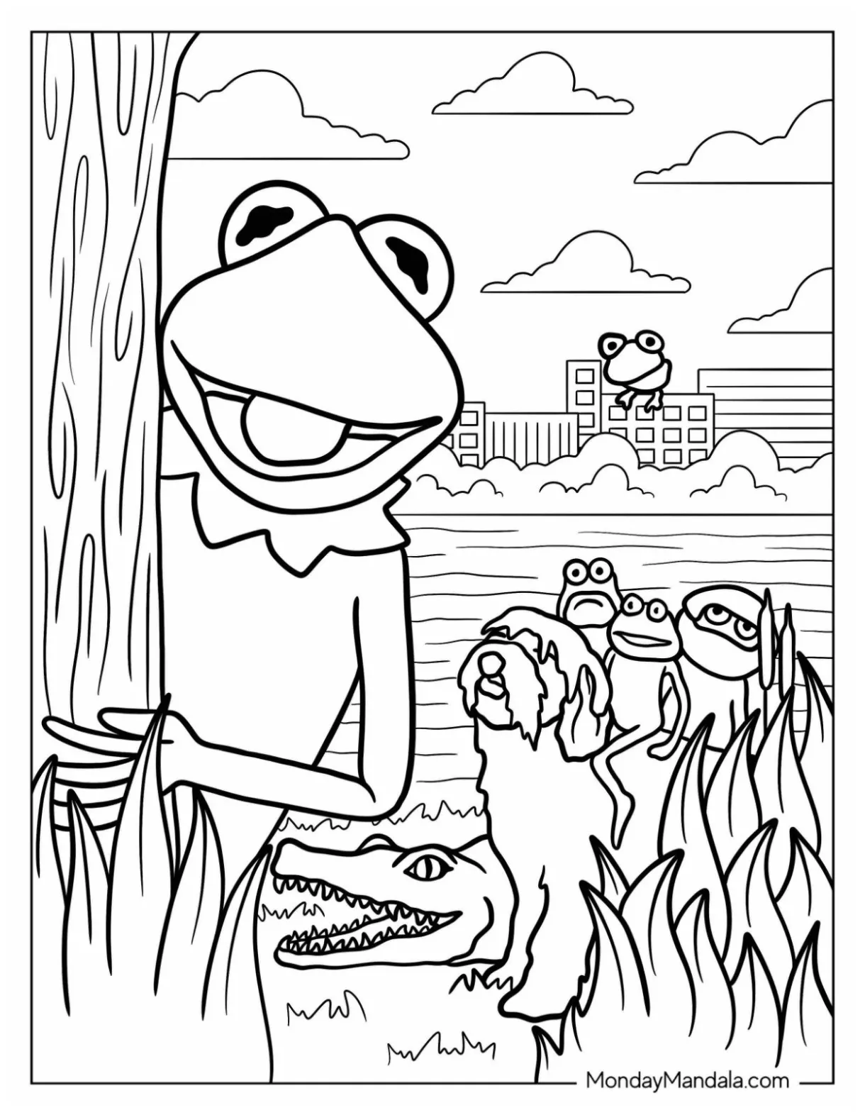 20 kermit coloring pages free pdf printables