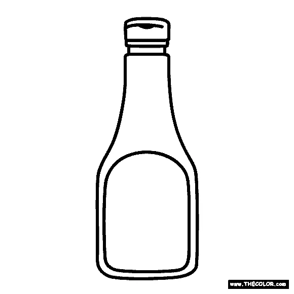 Ketchup bottle coloring page printable coloring page