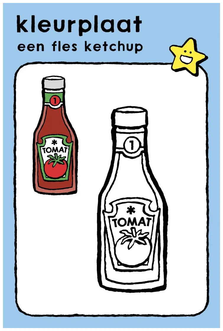 Ketchup bottle coloring page