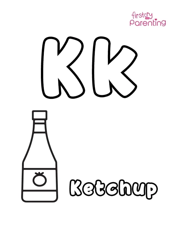 Ketchup bottle coloring page