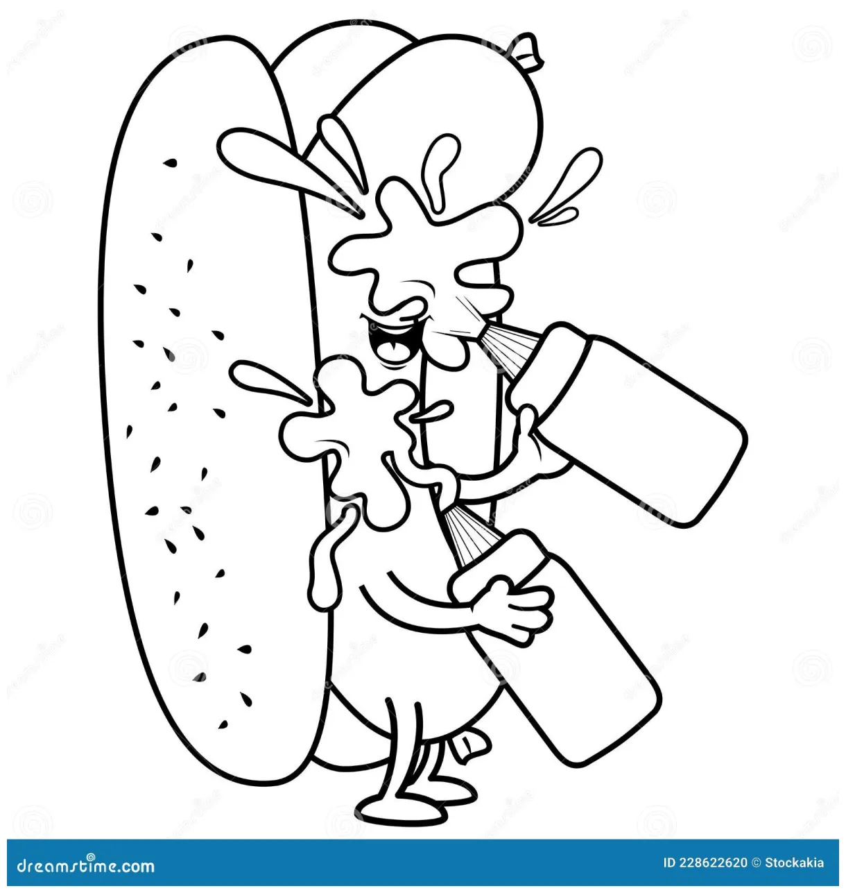 Ketchup bottle coloring page