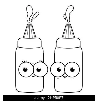 Ketchup bottle coloring page