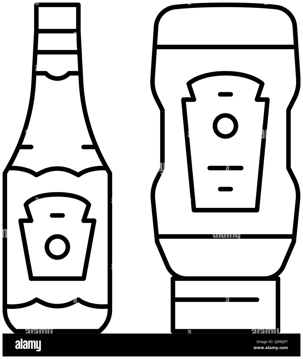 Ketchup bottle coloring page