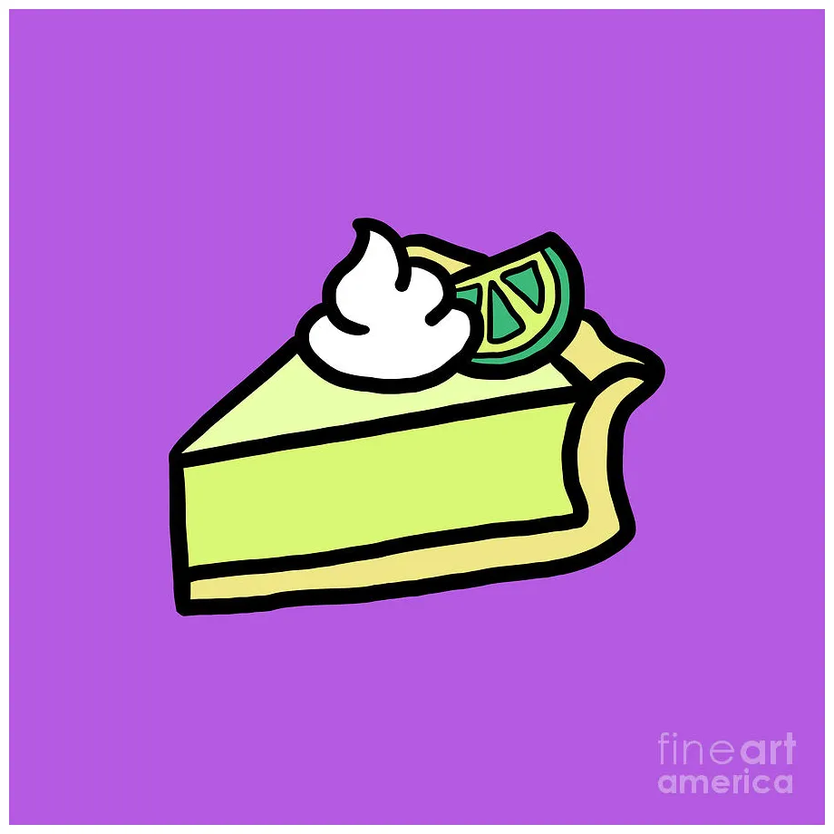 Key Lime Pie Drawing by Viman Hutagalung - Pixels
