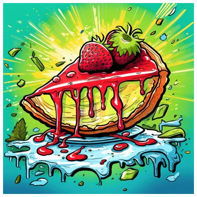 Premium ai key lime pie in an art style