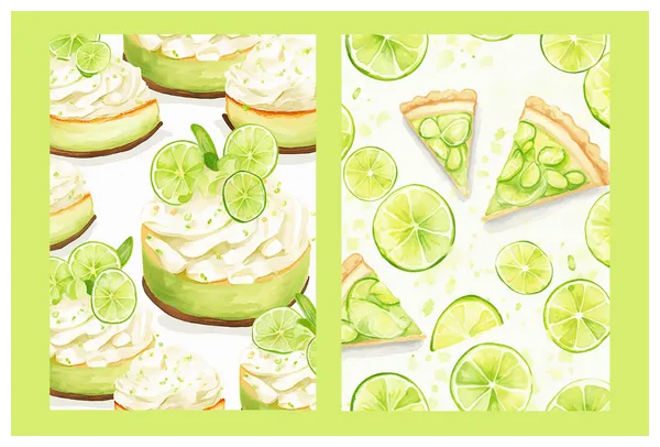 Key Lime Pie Patterns Graphic by Digital Art Studio · Creative Fabrica