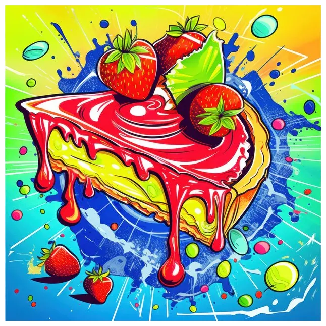 Premium ai key lime pie in an art style