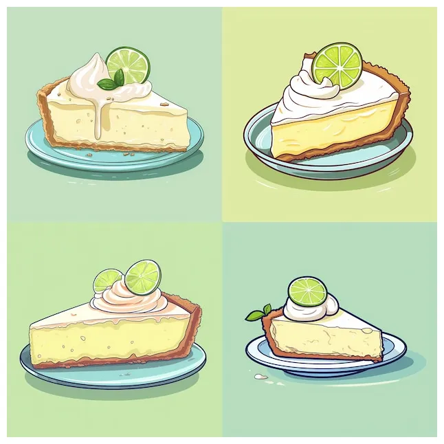Premium vector key lime pie