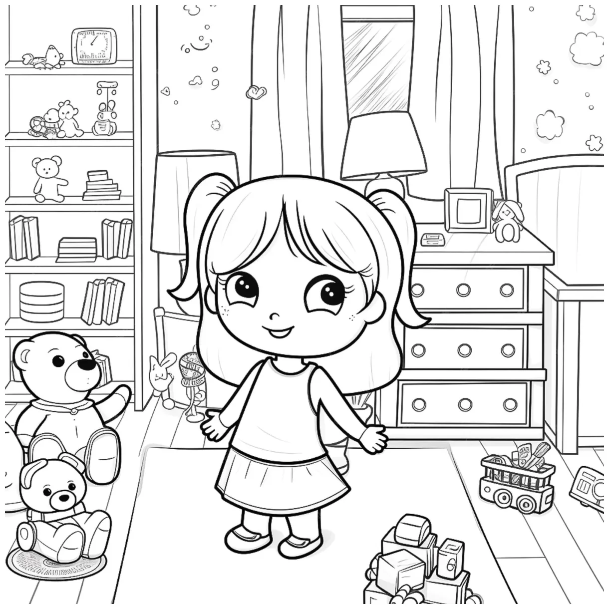 Premium Photo | Coloring pages for kids to print and color Coloring