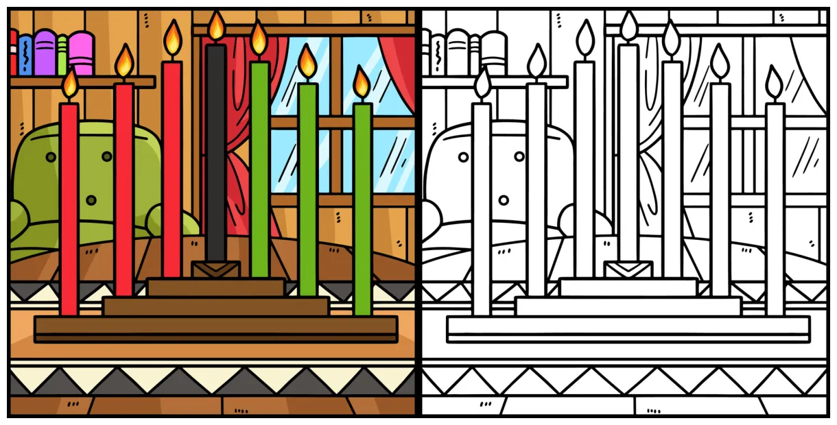 Kwanzaa colored illustration 11770211 vector art