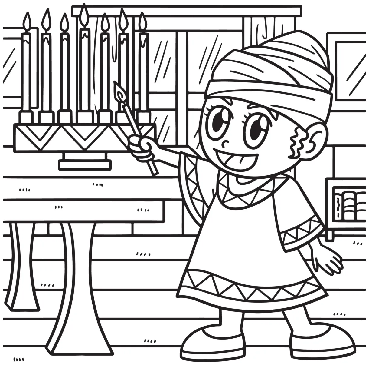 Kwanzaa child lighting 11415729 vector art at vecteezy