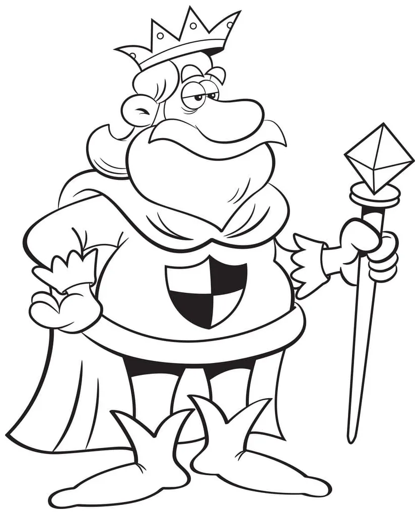 King face coloring play free coloring game online printable coloring page