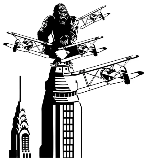 King kong buildings coloring coloring pages
