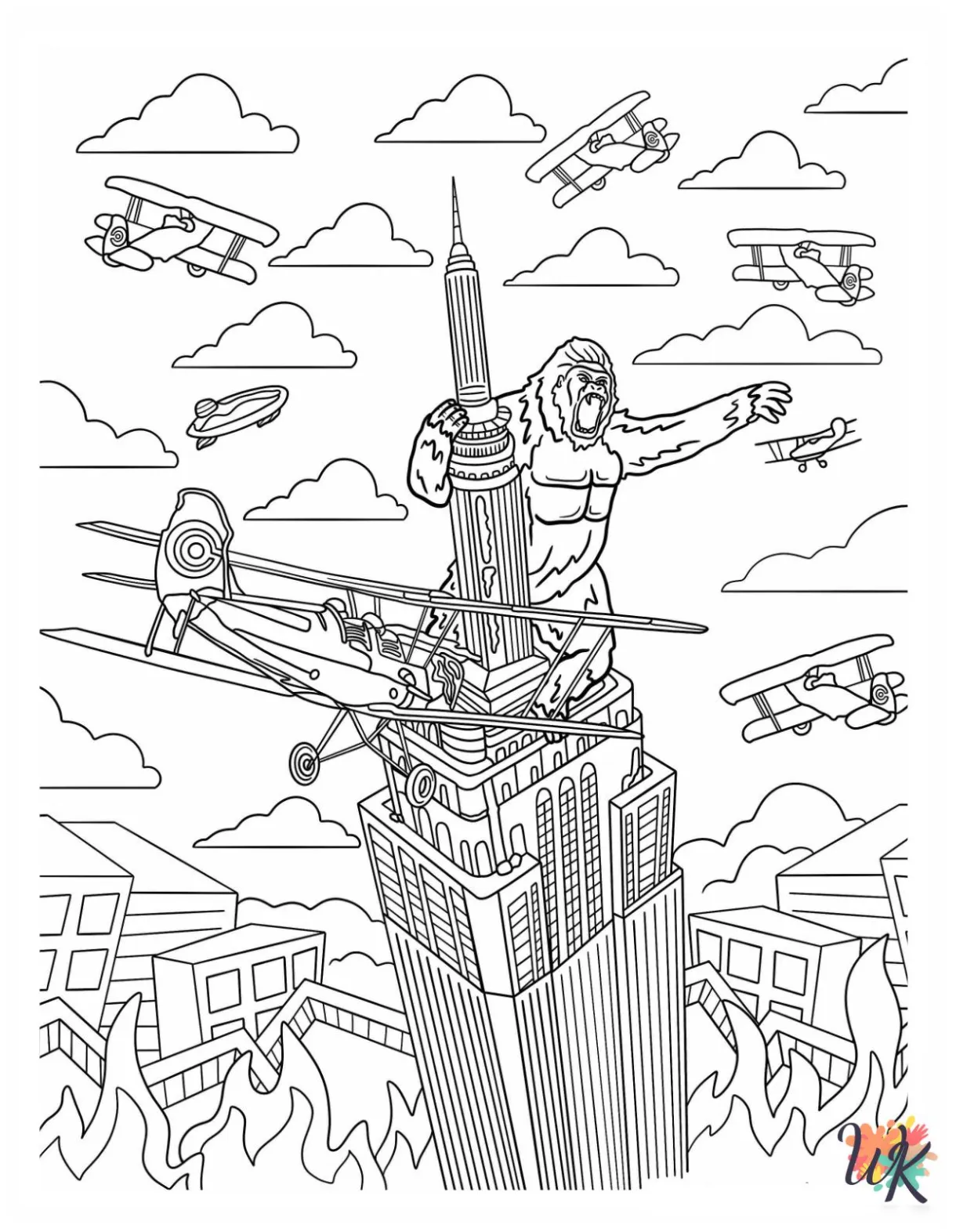 19 king kong coloring pages for kids coloringpageswk