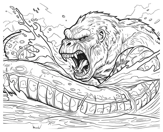 King kong coloring pages