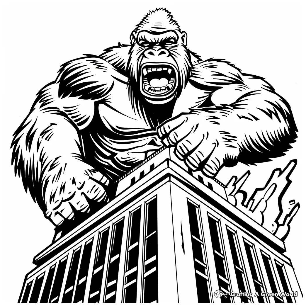 Coloring pages of king kong [2025]