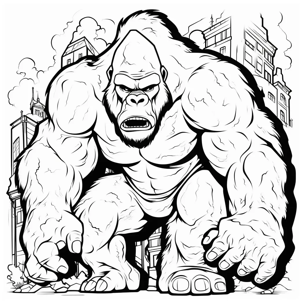 King kong 30 coloring page