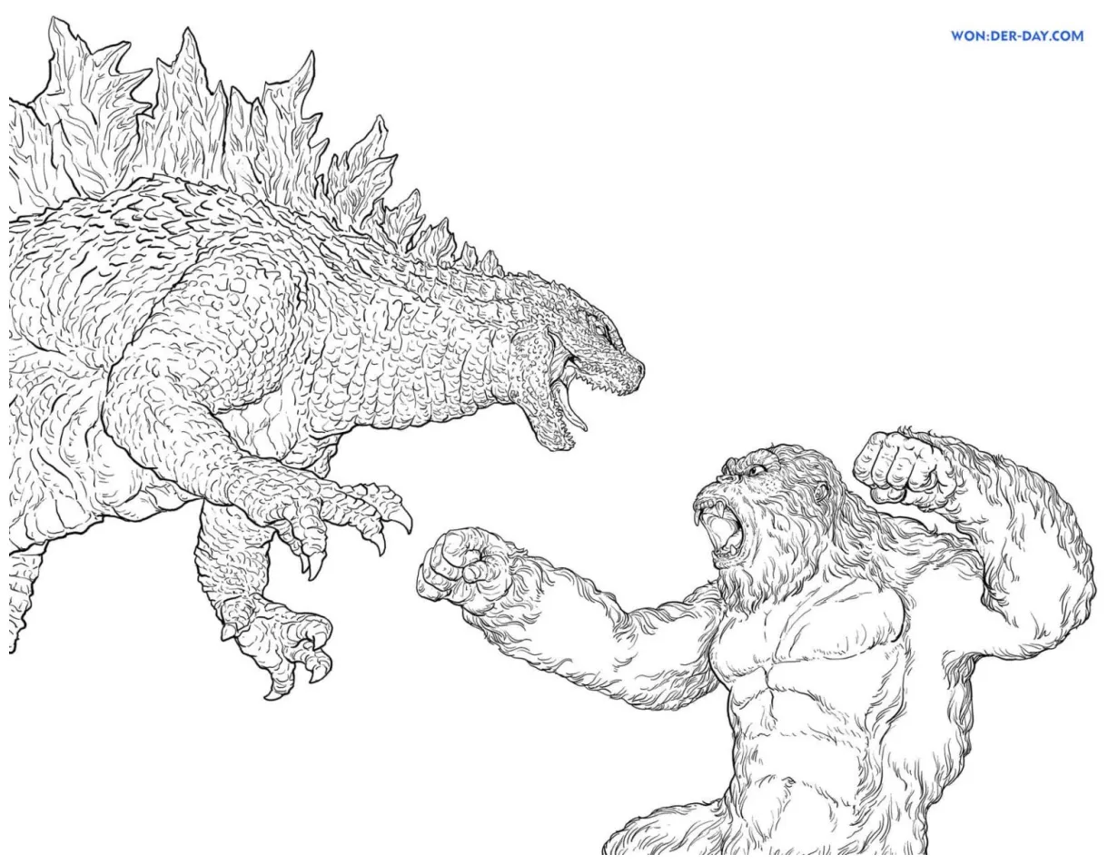 King kong buildings coloring coloring pages